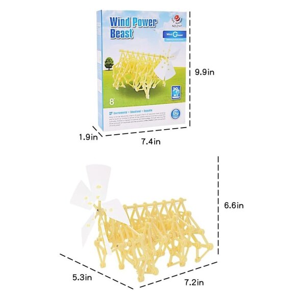 NEW STEM Wind Power Automaton Toy Science Energy Project Craft Kit Brand new FAS - Picture 3 of 16